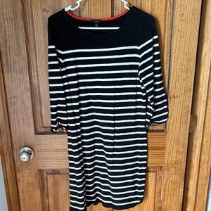 Talbots Black and White Long Sleeve Dress- Size small